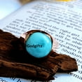 thumbnail image 4 of Handmade Sterling Silver Larimar Ring: Cocktail Gemstone Ring, 4 of 10