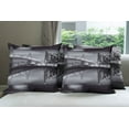 thumbnail image 6 of Ambesonne Black and White Throw Pillow Cover 4 Pack, Panorama View, 16", Dark Green, 6 of 7
