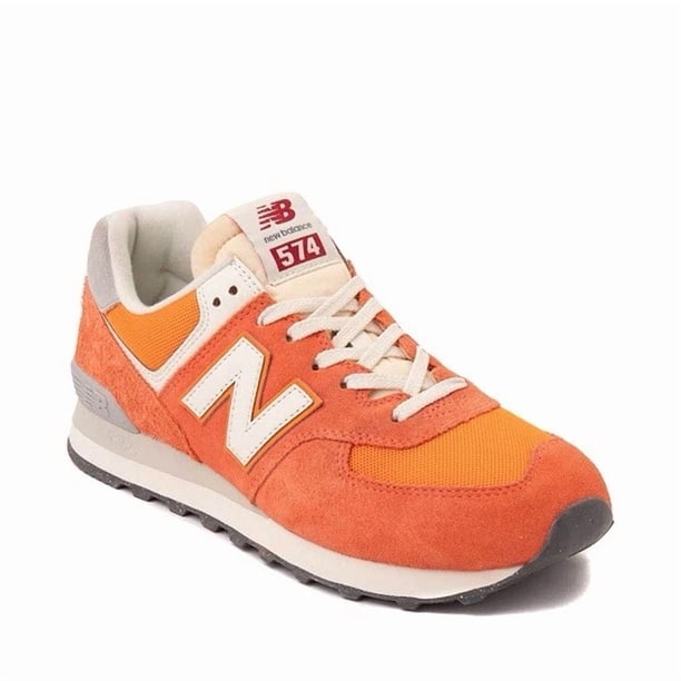 New Balance 574 U574RCB Sneakers Men's US 11 Orange Suede Lifestyle Shoes TF931