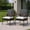 White, variant on Topcobe Set of 2/4 Outdoor PE Wicker Chair with Acacia Wood Armrests-Set of 2, Outdoor Deck Furniture