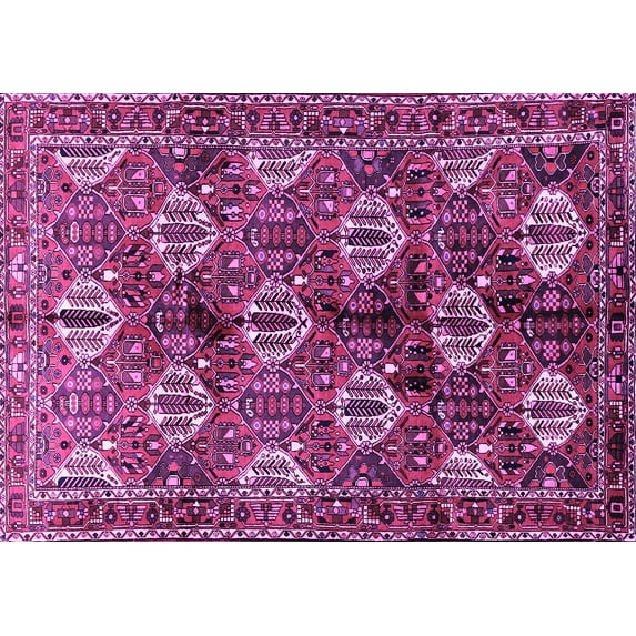 Ahgly Company Indoor Rectangle Persian Purple Traditional Area Rugs, 6' x 9'