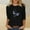 Black, variant on Runfenguu Y2K Top Graphic Tees For Women Trendy Ladies' Easter Day Printed Round Neck Three Quarter Sleeve 3/4 Sleeve T-Shirt Loose