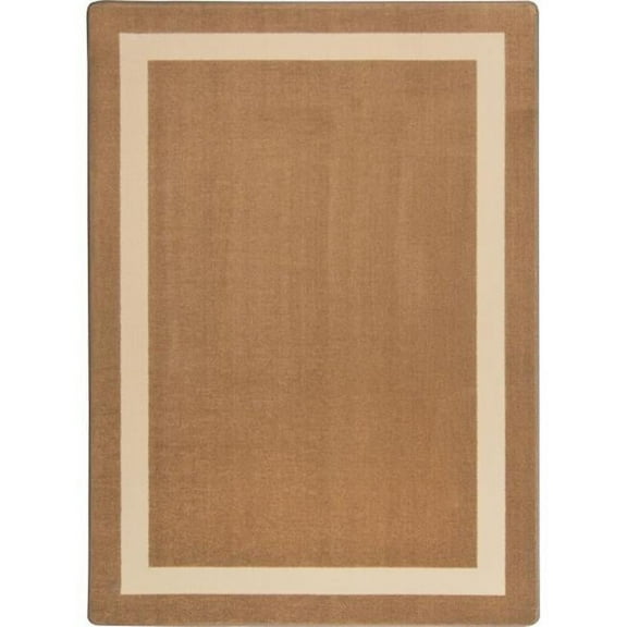 Kid Essentials Portrait Round Misc Solid Color Area Rugs  05 Mocha - 5 ft. 4 in.