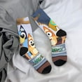thumbnail image 5 of Masiiu Bluey Pattern Adult Crew Socks, Breathable Color-Block Mid-Calf Socks, Comfortable for Daily Wear and Sports, 5 of 6
