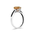 thumbnail image 2 of SZUL Women's Citrine and Black Diamond Ring in 10K White Gold, 2 of 3
