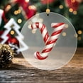 thumbnail image 3 of Moocorvic Round Christmas Ornaments with Initial Letter, Christmas Tree Decorations Xmas Gifts Keepsake, Clear(Y), 3 of 6