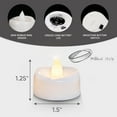 thumbnail image 3 of Merrynights LED Candles, Tea Lights Candles Battery Operated Bulk, 50-Pack Long-Lasting 150 Hours Flameless Tealight Candles, Realistic Tea Lights for Christmas Holiday , 1.5'' D X 1.25'' H, 3 of 7