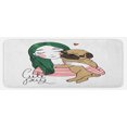 thumbnail image 1 of Pug Kitchen Mat, Dog with Girl Loving Your Pets Bonding with the Animals, Plush Decorative Kitchen Mat with Non Slip Backing, 47" X 19", Forest Green Pale Brown, by Ambesonne, 1 of 1