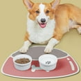 thumbnail image 4 of Pink Silicone Pet Feeding Mat 16x12 Inch Waterproof Non-Slip Easy Clean Durable Placemat for Dog Cat Food and Water Bowls Dining Area, 4 of 6
