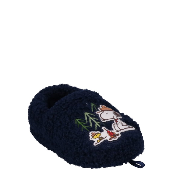 Snoopy by Peanuts Toddler navy camping theme Slipper
