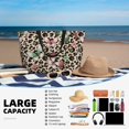 thumbnail image 3 of Yiaed Leopard Dots Print Large Capacity Beach Travel Bag - Waterproof Zipper Vacation Tote for Sandproof Storage, and Camping, 3 of 5