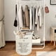 thumbnail image 3 of Cesta de ropa plegable grande con asa | Cesto para ropa sucia de tela de lino y algodón | Organizador de almacenamiento portátil y ligero para baño, dormitorio y armario, 3 of 6