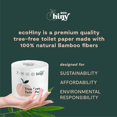 thumbnail image 3 of ecoHiny Premium & Soft Bamboo Toilet Paper | 48 Mega Rolls, 3 PLY & 350 Sheets| Tree Free Toilet Tissues | Plastic Free Packaging, 3 of 12