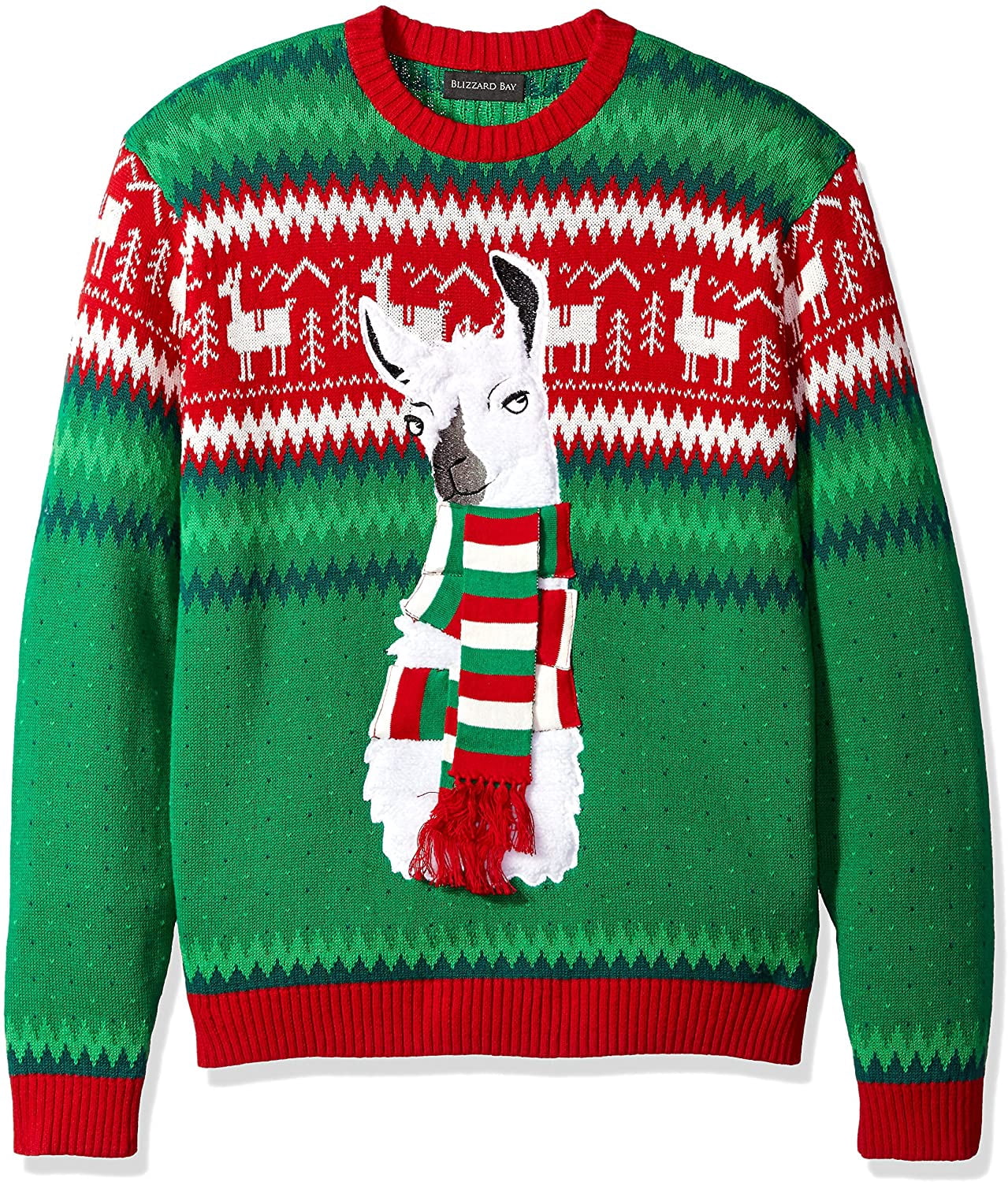 Bay Men's Ugly Christmas Sweater Llama 