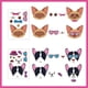 thumbnail image 3 of 48 hojas 8 estilos Crea una cara Pegatinas de animales Crea tus propias pegatinas de perros y gatos Pegatinas para mezclar y combinar Calcomanías autoadhesivas, 3 of 7