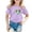 Light Purple, variant on Kids' Neon Graphic Print T-Shirt, Cool 3D Design, Short Sleeve, Casual Comfort for Boys & Girls (8-12 Years)