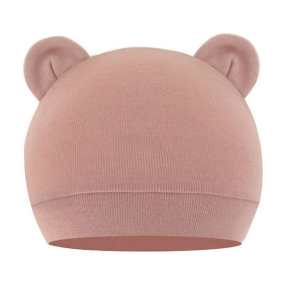 Yoetaun Baby Hat with Ears Cotton Warm Newborn Accessories Baby Girls Boys Autumn Winter Hat for Kid Infant Toddler Caps Purple