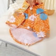 thumbnail image 3 of Hawaiian Dog Summer Shirt - Breathable Pet Apparel, Coconut Print, Lightweight Fabric, for Small & Medium Dogs, Cooling Puppy Outfit, Orange M, 3 of 6