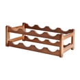 thumbnail image 3 of GUOOL Red Display Thicken Material Wood Rack for Living Room Bar Cabinet 2 Layers 8 Bottles, 3 of 9