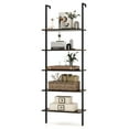 thumbnail image 1 of Gymax 5 Tier Ladder Shelf 71'' Height Wall-Mounted Bookshelf Display Storage Organizer, 1 of 9
