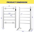 thumbnail image 2 of Gymax Freestanding Wall Mounted Towel Warmer 6-Bar Aluminum Heated Towel Rack w/ Timer, 2 of 10