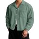 thumbnail image 2 of Ceisia Men's Relaxed Ribbed Cotton Shirt | Long-Sleeve Solid Turndown Collar Casual Top with Pocket Gift, 2 of 9
