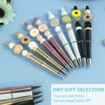 thumbnail image 6 of Wekvgz 16pcs Beadable Pens Kit Daisy Themed DIY Beaded Pens Multicolor Beads Assorted Black Ink Bead Pens Set Creative Beaded Ballpoint Pen Refills Replaceable for Women Kids DIY Gift Art Crafts, 6 of 10