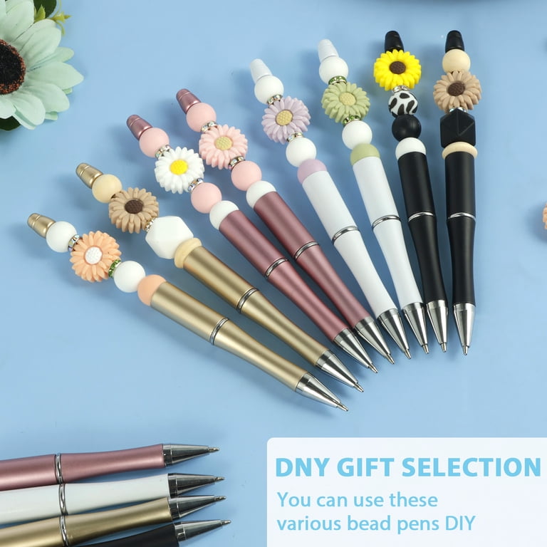 PATIKIL 6-Pack Diamond Beadable Pens | DIY Customizable Ballpoint Pens For Crafting & Writing