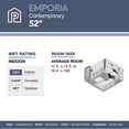 thumbnail image 3 of Prominence Home Emporia 52" Nickel Ceiling Fan with 5 Blades, Integrated LED Light Kit, Remote & Reverse Airflow, 3 of 12