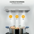 thumbnail image 5 of Ultrathin Series 30 in. 300 CFM Ductless Under Cabinet Range Hood for Compact Kitchen with Push Button Controls - Carbon filter – 3 Speeds Fans in Stainless Steel, 5 of 7