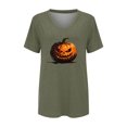thumbnail image 4 of Bovemsi Cute Summer Tops Loose‑Fit V‑Neck Graphic Short‑Sleeve Prints Fashion Outfits Clothes L, 4 of 4