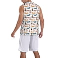 thumbnail image 2 of Honeii Dogs Pug print basktball shirt for men and women, Unisex basketball jersey for Theme party-XX-Large, 2 of 6