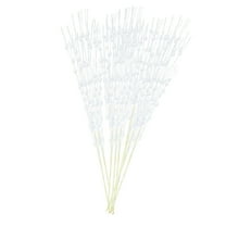 Fake Flower Bouquet 10 Pack Christmas Glitter Berry Stems White Artificial Berries Picks Bead Sticks For Christmas Tree Ornament Diy Wreath Crafts Holiday Decor 16Inch,White Household Imitation