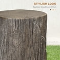 thumbnail image 4 of HOMCOM Tree Stump Stool, Decorative Side Table with Round Tabletop, Concrete End Table with Wood Grain Finish, for Indoors and Outdoors, Gray, 4 of 9