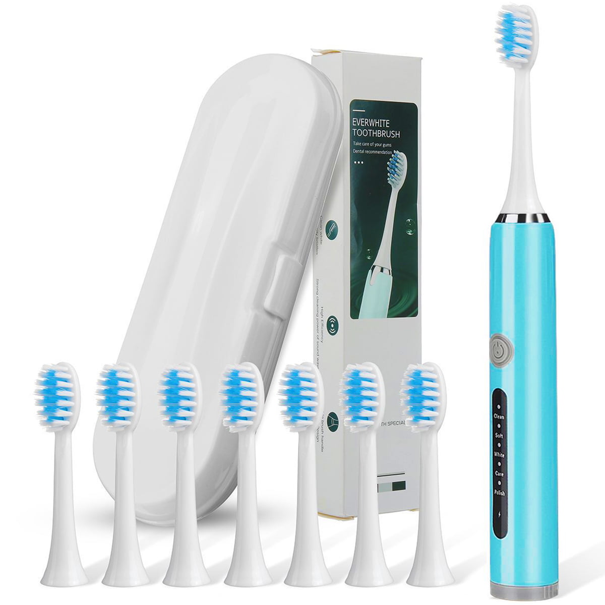 crgrtght Electric Toothbrush, Electric Toothbrush with 8 Brush Heads,with  Toothbrush Box, 5 Cleaning Modes,Electric Toothbrush Rechargeable,Smart
