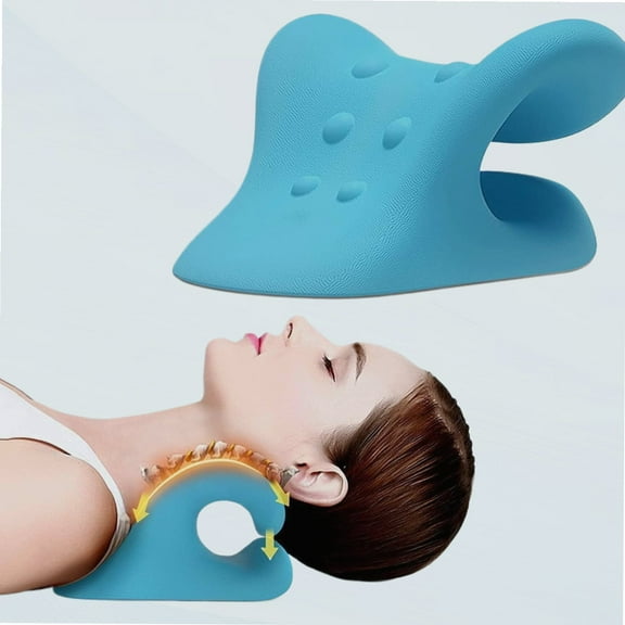 Neck Stretcher Magnetic Therapy Neck and Shoulder Relaxer Pain Relief Cloud Pillow，Cervical Traction Neck Hump Corrector Tmj Support, Chiropractic Rest Decompression for Home Use
