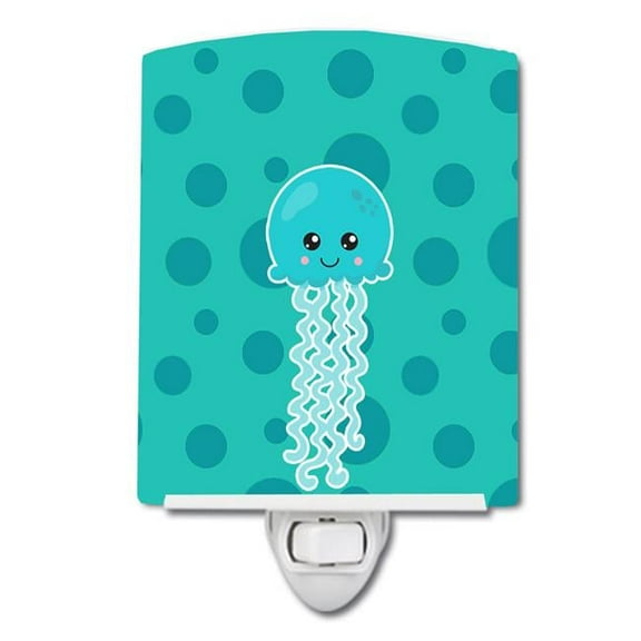 Ocean Jellyfish Blue Ceramic Night Light