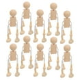 thumbnail image 5 of unbranded 10pcs Mini People Doll Robot Wooden Figures Decorative Peg Dolls Toy Unfinished Wooden People Doll Robot For Diy Painting Craft Art Peg Game Party Decoration, 5 of 8