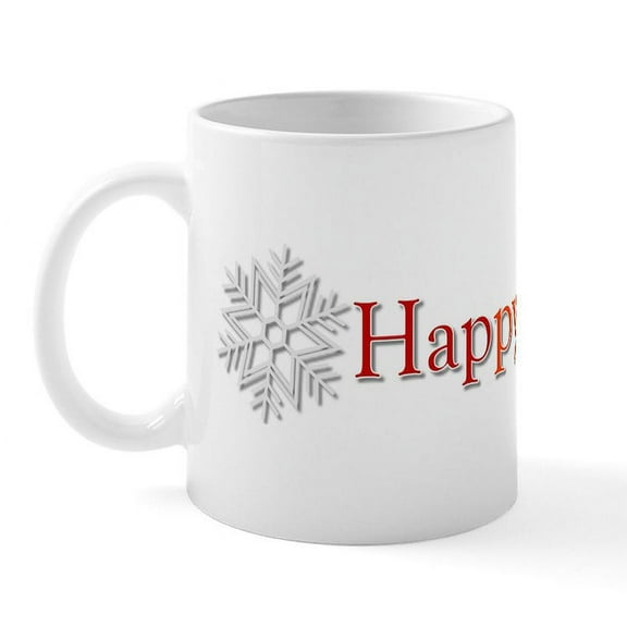 CafePress - Rainbow Snowflake Mug - 11 oz Ceramic Mug - Novelty Coffee Tea Cup
