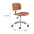 thumbnail image 5 of Duravel Office Chair Brown Office Chair, Modern Style, Plush and durable faux leather fabric, Plywood, Indoor Office, 5 of 10