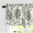thumbnail image 2 of DriftAway Jacob Linen Blend Blackout Valance for Kitchen 18 Inch Length Scroll Floral Paisley Printed Lined Rod Pocket Room Darkening Window Curtain Valance for Living Room 52"x18" Black, 2 of 8
