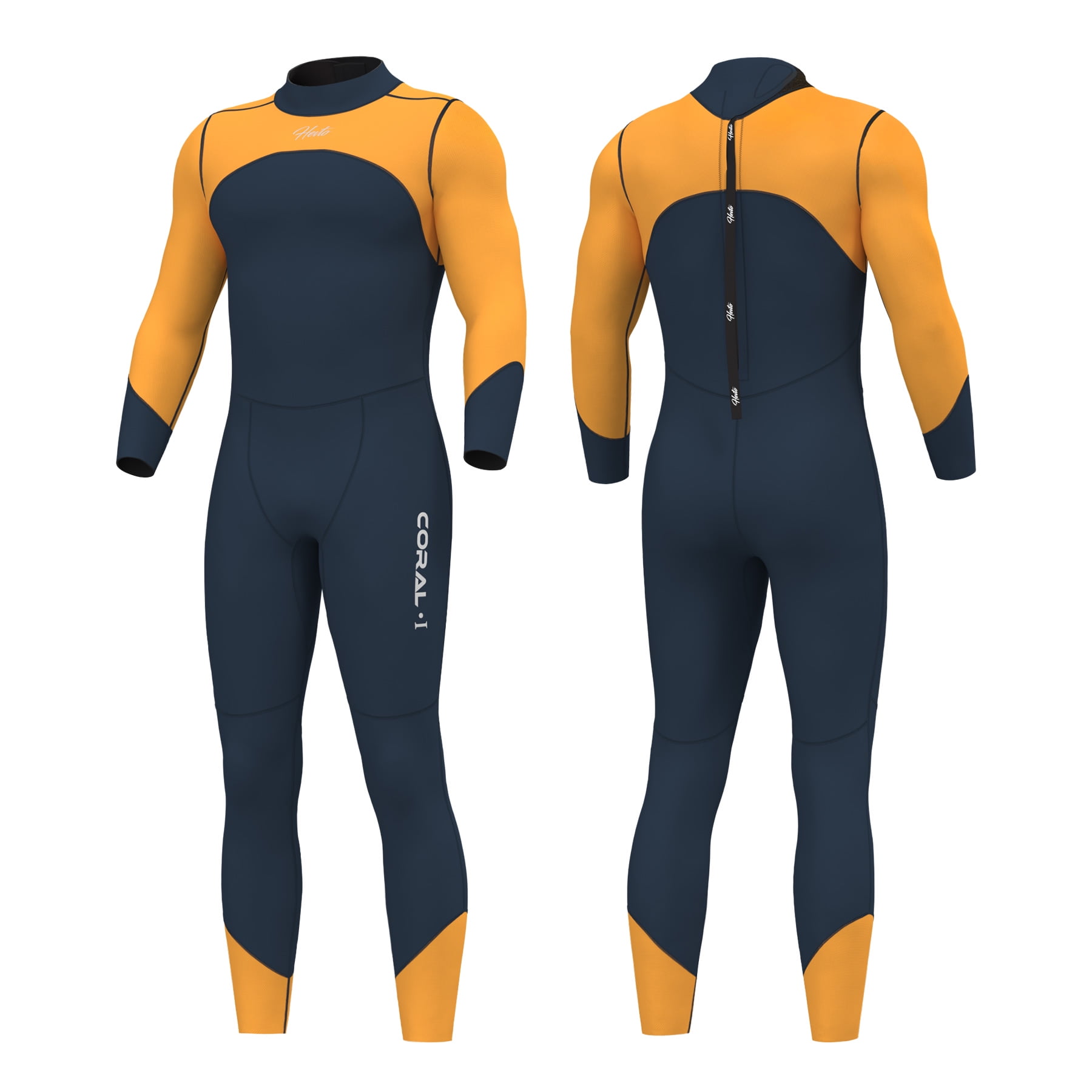 Hevto Wetsuits Men 3mm Neoprene Full Scuba Diving Suits Surfing Swimming Long Sleeve Keep Warm Back Zip for Water Sports 