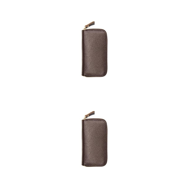 Qarigey Funda de cuero para llaves, tarjetero, monedero con cremallera, soporte para llaves de coche, multifuncional Type3 NO3