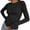 Black, variant on Tshirts For Women Solid Color Casual Crewneck Long Sleeve Base Tops Pullover Tee Shirts Activewear,Black,L