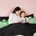 thumbnail image 4 of Erosebridal Leopard Bow Print Twin Comforter Sets for Girls, Cheetah Animal Spots Girly Bedding Set, Black Reversible 2-Piece 1 Comforter and 1 Pillowcase, 4 of 6