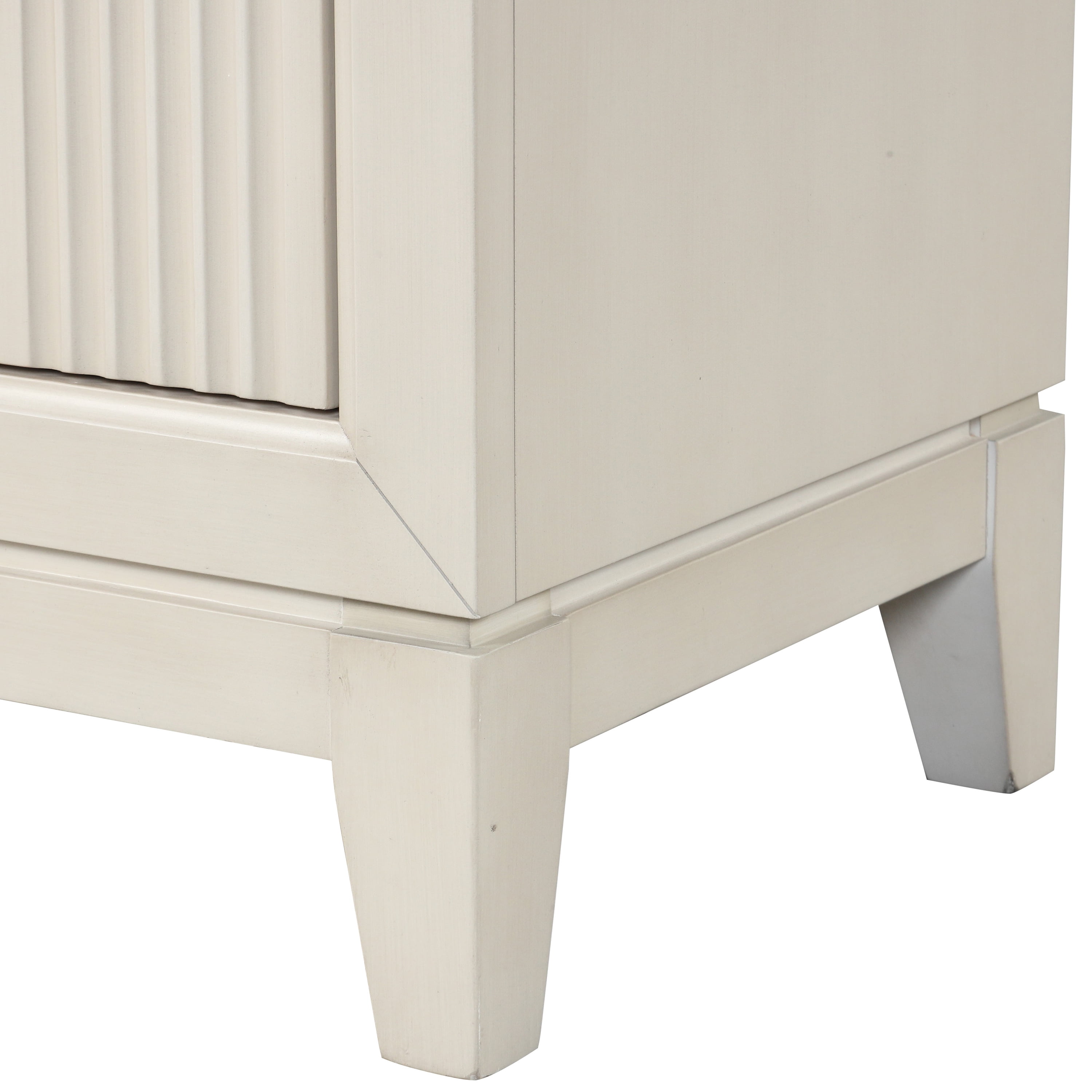 Furniture of America Fenton 2-Drawer Solid Wood Nightstand, Antique White