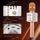 thumbnail image 2 of BONAOK Micrófono inalámbrico de karaoke Bluetooth, 3 en 1, portátil, micrófono de karaoke, máquina de altavoz, fiesta en casa, cumpleaños, para todos los teléfonos inteligentes, PC (Q37 oro rosa), 2 of 5
