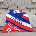 thumbnail image 5 of Custom Blanket for Bed Fans Gift Soccer City Winter Summer Fleece Throw Blankets Personalized Name & Number, 40"x50", 50"x60", 70"x80" A1, 5 of 5
