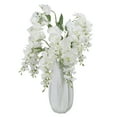 thumbnail image 3 of Mainstays Artificial Flowers 32” Artificial Polyester White Wisteria Bouquet, 3 of 5