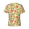 thumbnail image 6 of Vsdgher Rose Daisy Print Men's Dry Fit Mesh Athletic Shirts Moisture Wicking Tennis T-Shirt Tops, 6 of 9